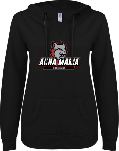Anna Maria ENZA Womens V Notch Raw Edge Fleece Hoodie Soccer - ONLINE ONLY