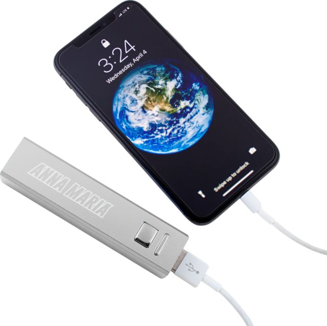 Anna Maria Aluminum Power Bank Wordmark Engraved - ONLINE ONLY