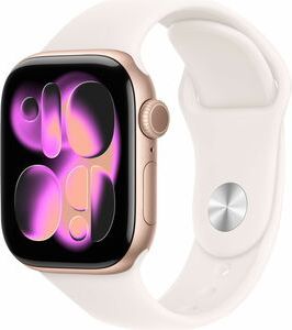 Apple Watch Series 11 GPS 42mm Rose Gold Aluminum Case with Light Blush Sport Band - S/M